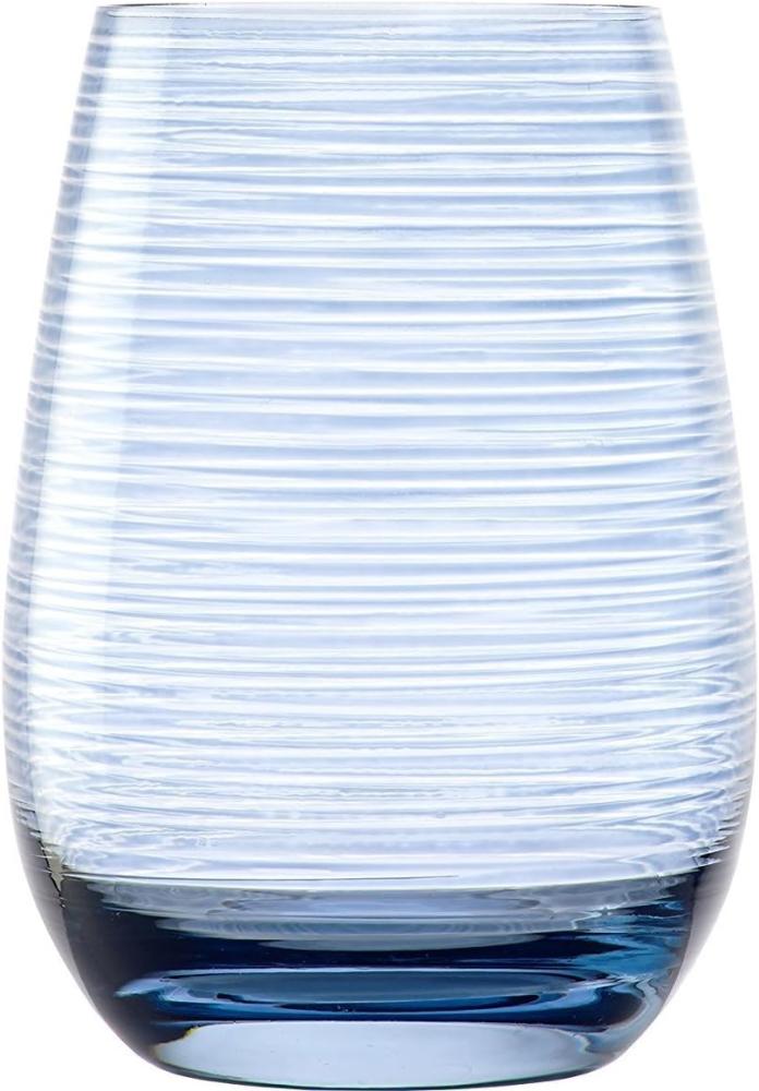 Stölzle Lausitz TWISTER Becher 465 ml blaugrau 6er Set - A Bild 1