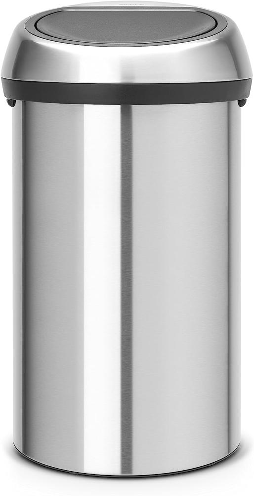 Brabantia Touch Bin, Mülleimer, Abfalleimer, Papierkorb, Deckel, Matt Steel 60 L Bild 1