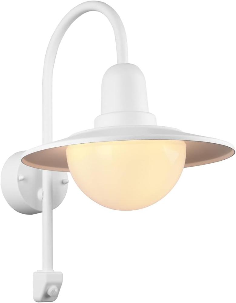 LED Außenwandleuchte mit Bewegungsmelder rustikale Laterne in Weiß matt Bild 1