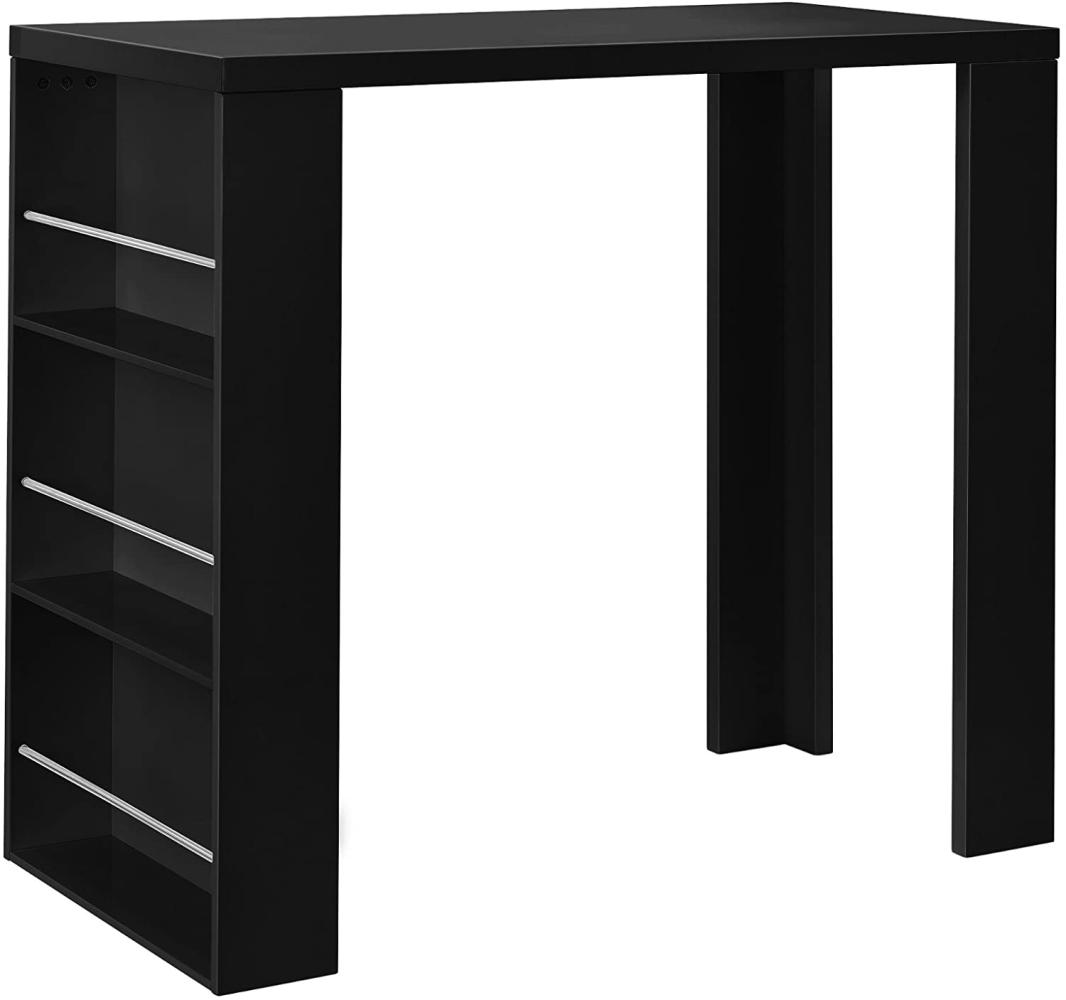 Bartisch Bonn 117 x 57 x 106,5 cm mit 3 Fächern Schwarz en. casa Bild 1