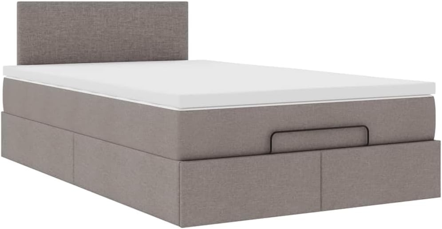 Ottoman-Bett mit Matratze Taupe 120x200 cm Stoff 3311370 Bild 1