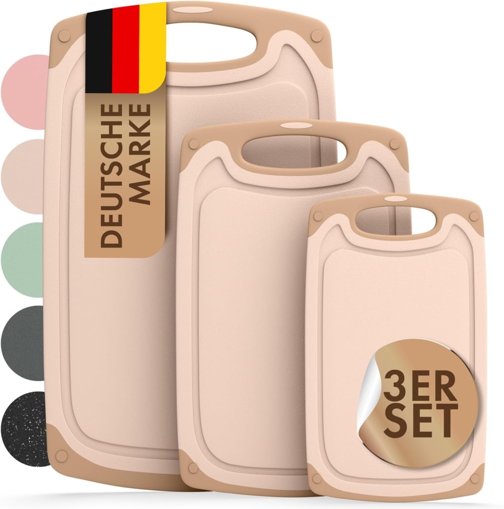 Blumtal Schneidebrett Frühstücksbrettchen Kunststoff, 2er-/3er-Set, verschiedene Größen, (3-St), Brettchen spülmaschinenfest Kunststoff BPA-frei Bild 1