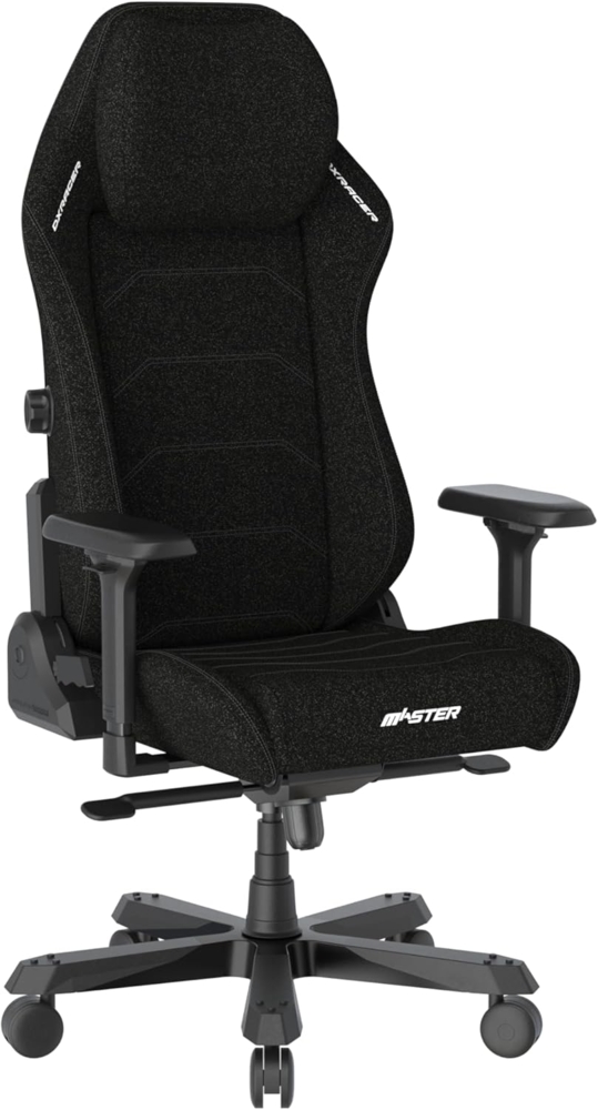 Robas Lund DXRacer Master XL MF24 Gaming-/ Büro-/ Schreibtischstuhl XL, mit Wippfunktion Höhenverstellbarer Drehstuhl PC Stuhl Ergonomischer Chefsessel, Stoff, schwarz Bild 1
