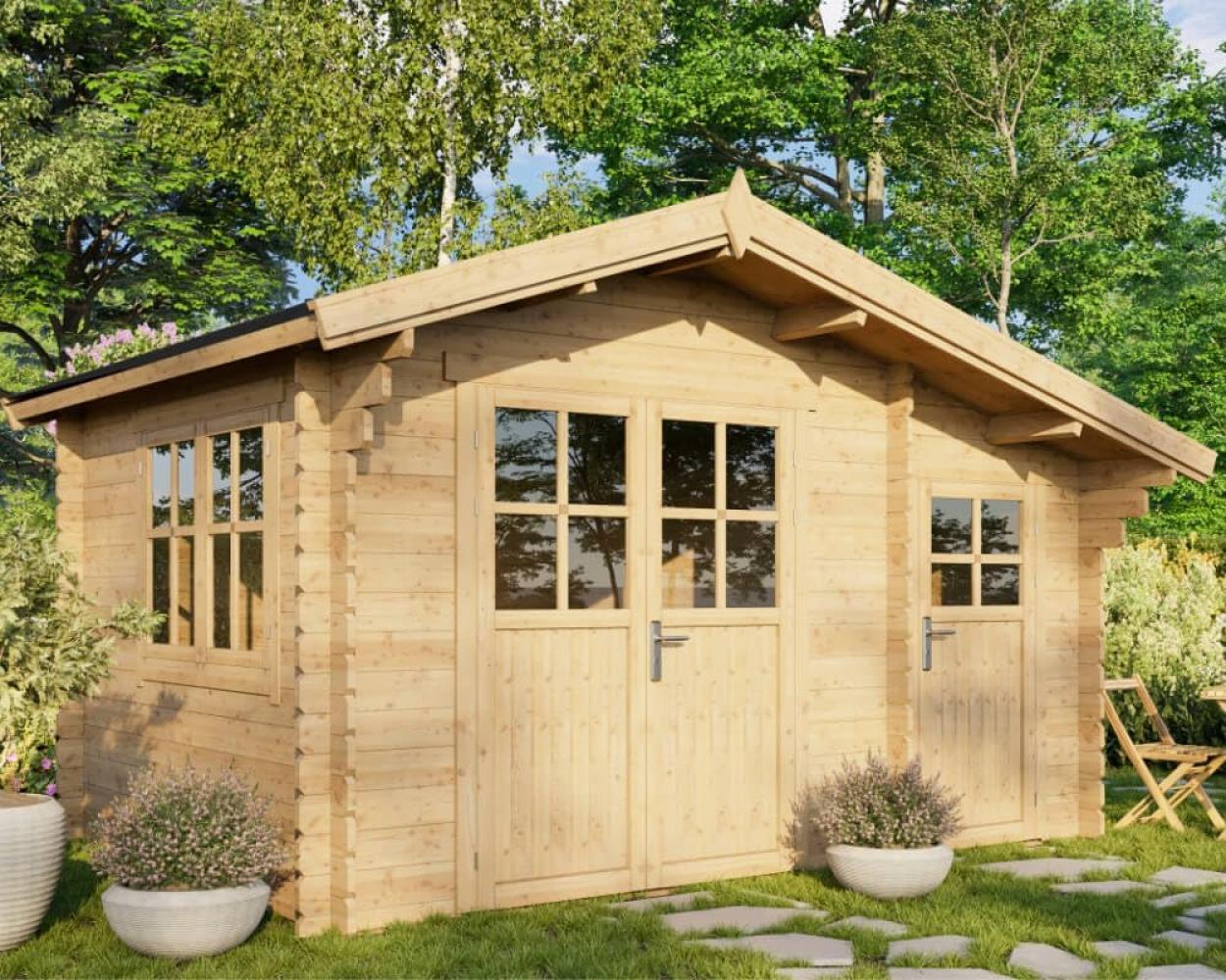 McGarden Gartenhaus Gotland 400 x 275 cm mit 2 Räumen Bild 1