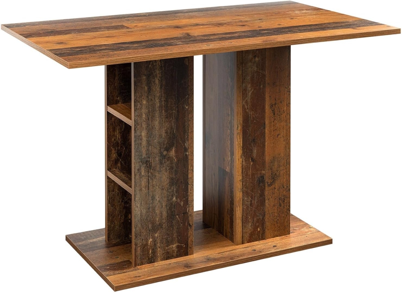 riess-ambiente Esstisch MODENA 110cm natur · Tisch mit Stauraum im Säulenfuß und Bodenplatte (Einzelartikel), Esszimmer · Altholz-Optik · 6 Personen · Küche · Industrial · Modern Bild 1