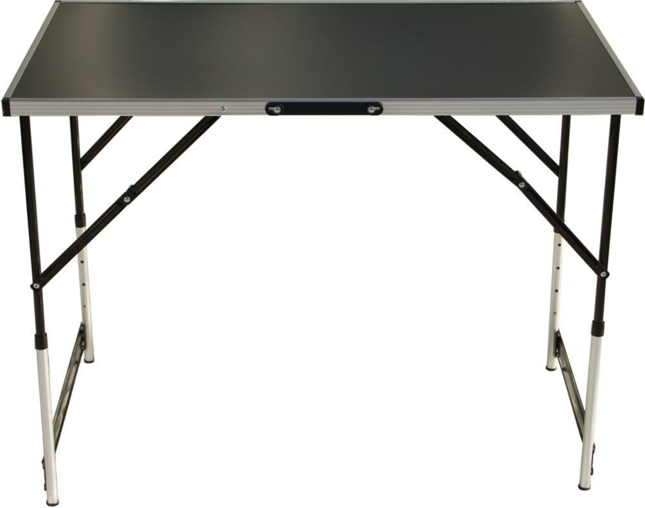 Tapeziertisch klappbar, Arbeitstisch, Mehrzwecktisch höhenverstellbar, schwarz Bild 1