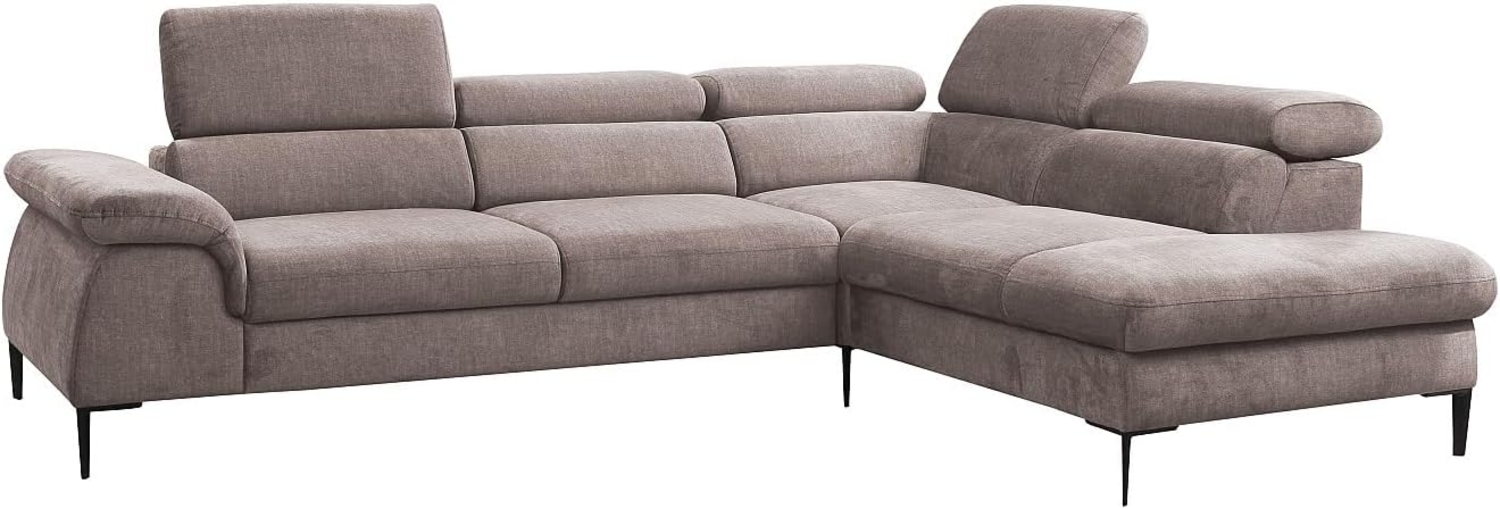 Ecksofa mit Schlaffunktion SEPINA von PASCAL MORABITO - Stoff - Taupe - Ecke rechts Bild 1