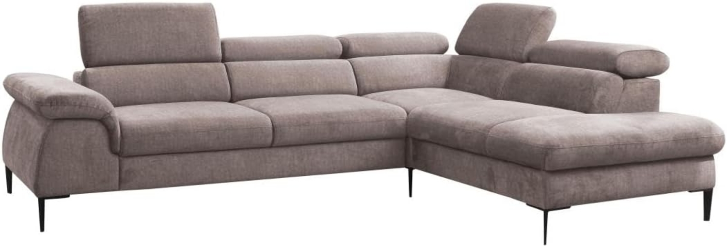 Ecksofa mit Schlaffunktion SEPINA von PASCAL MORABITO - Stoff - Taupe - Ecke rechts Bild 1