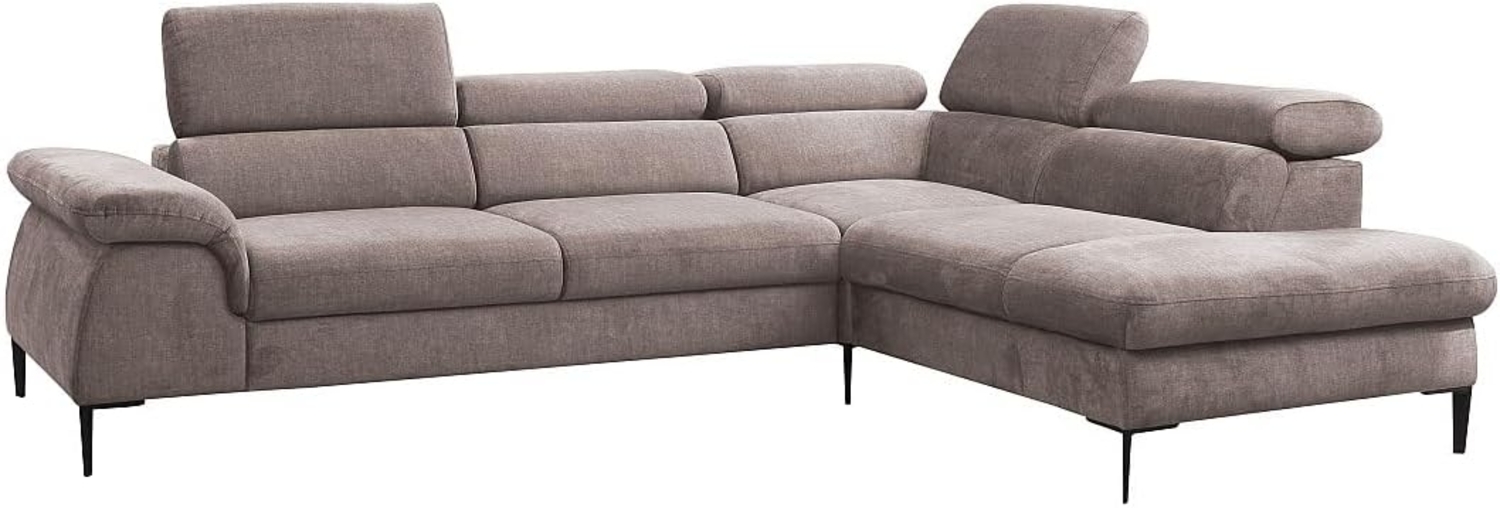 Ecksofa mit Schlaffunktion SEPINA von PASCAL MORABITO - Stoff - Taupe - Ecke rechts Bild 1