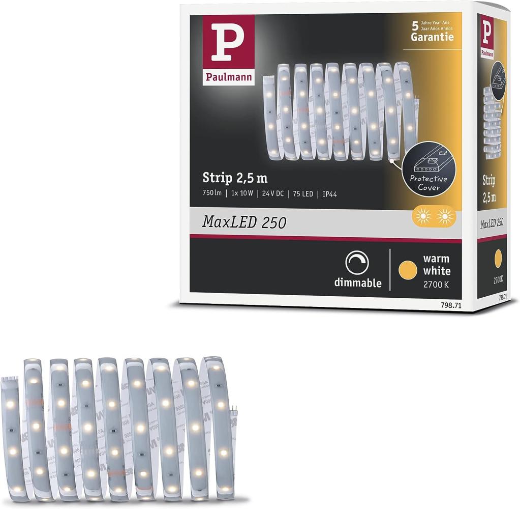 Paulmann No. 79871 MaxLED 250 Strip beschichtet 2,5m IP44 Warmweiß Protect Cover Bild 1