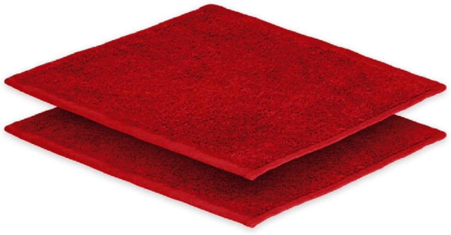 2x Seiftuch Frottier 500 g/m² 30 x30 cm Rot Bild 1