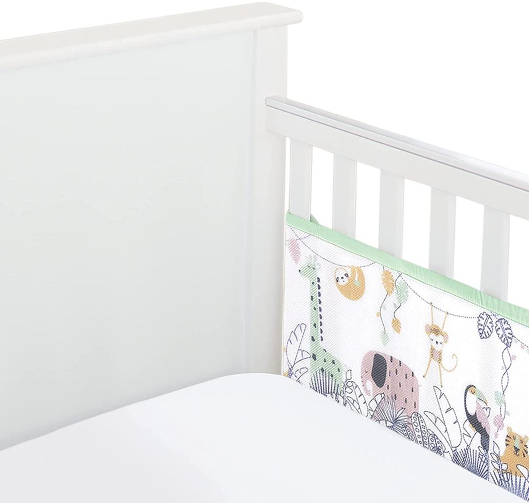 BreathableBaby Atmungsaktives Netzfutter für Babybett, klassische Kollektion, Regenwald, passend für Kinderbetten mit festem Ende, stoßfest Bild 1