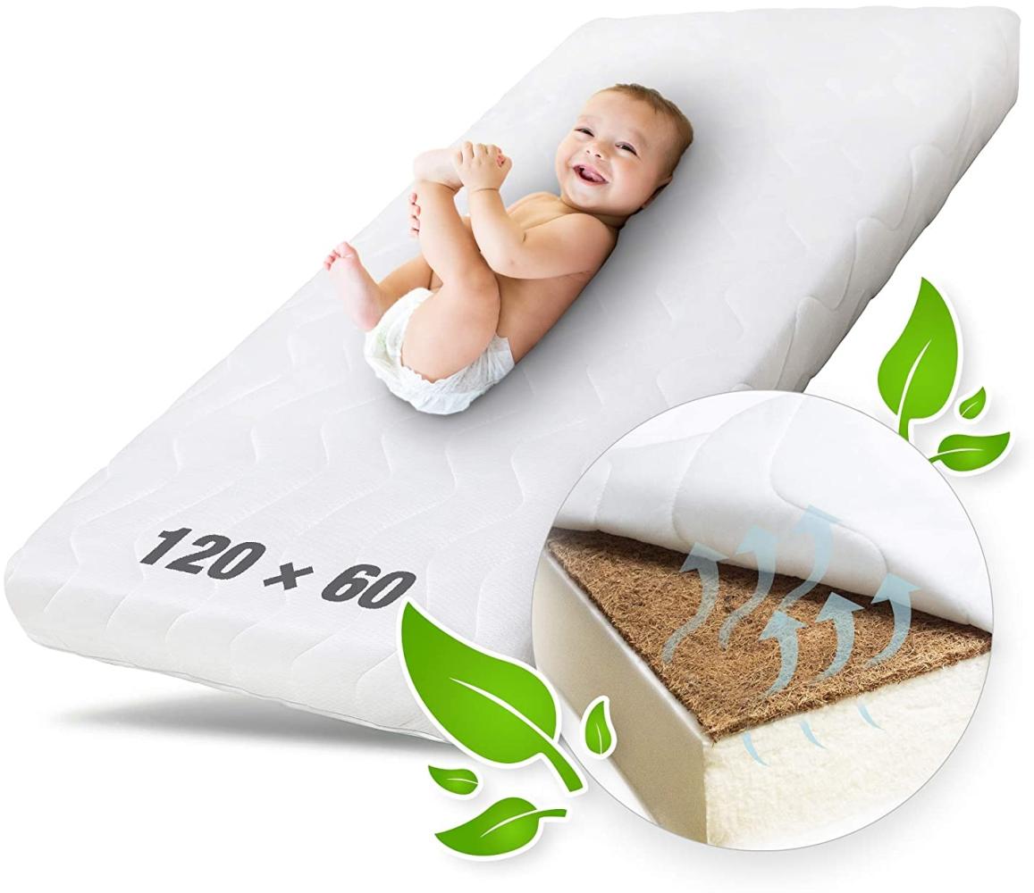 Babymatratze mit hochwertigem Schaum, Kokosplatte und Hygienebezug, Ehrenkind, (OEKO-TEX® Standard 100 zertifziert), Babymatratze 60x120 cm Bild 1