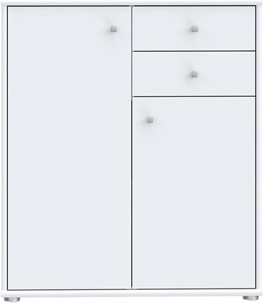 FORTE Tempra2 Kommode, Holzwerkstoff, Weiß, 73,7 x 85,5 x 34,8 cm Bild 1