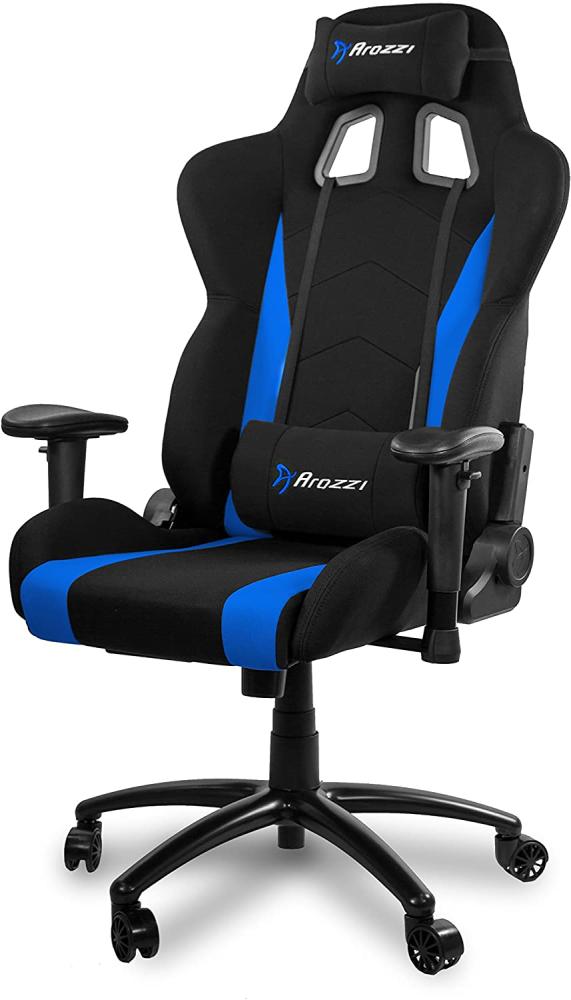 Arozzi Inizio Gaming Stuhl, Stoff, Blau, 53 x 47 x 133 cm Bild 1