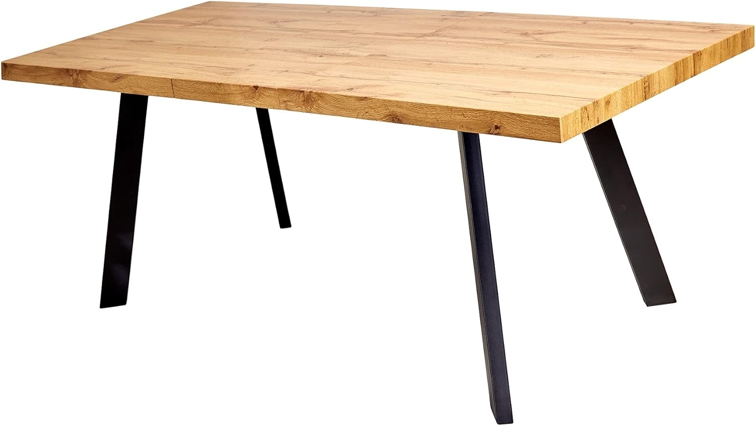riess-ambiente Esstisch MONTREAL 160-200cm natur / schwarz · bis 8 Personen (Einzelartikel, 1-St), Holzwerkstoff · ausziehbar · eckig · Metall · Industrial Bild 1