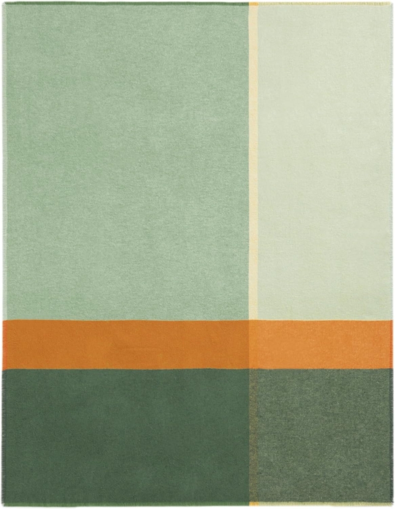 Biederlack Plaid Great Green, leichte Sommerdecke 130 x 170 cm Bild 1