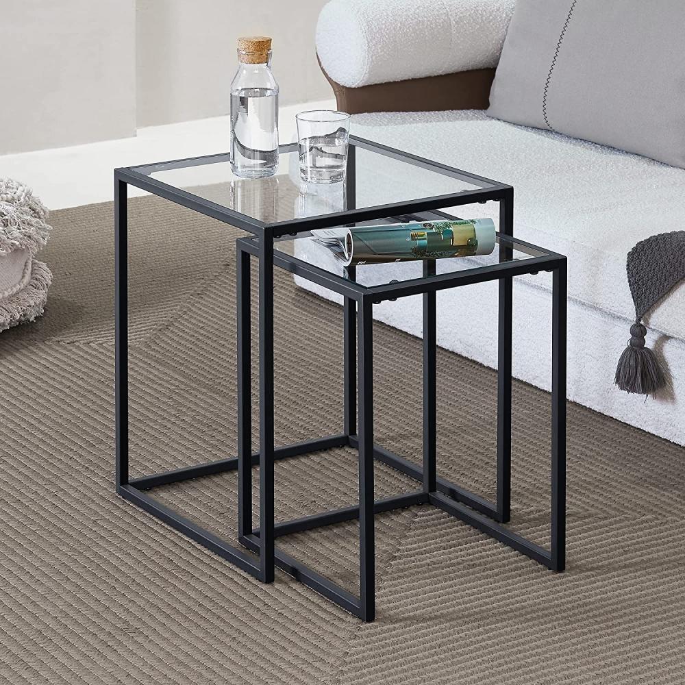 Satztisch Holstebro Schwarz/Transparent [en. casa] Bild 1