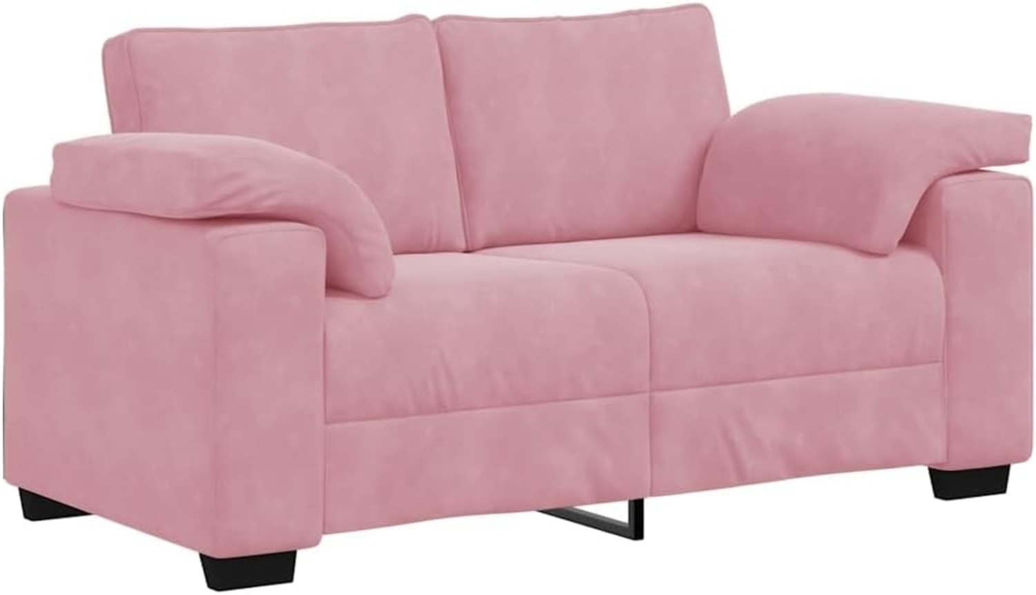 vidaXL Zweisitzer-Sofa Rosa 120 cm Samt 4105260 Bild 1