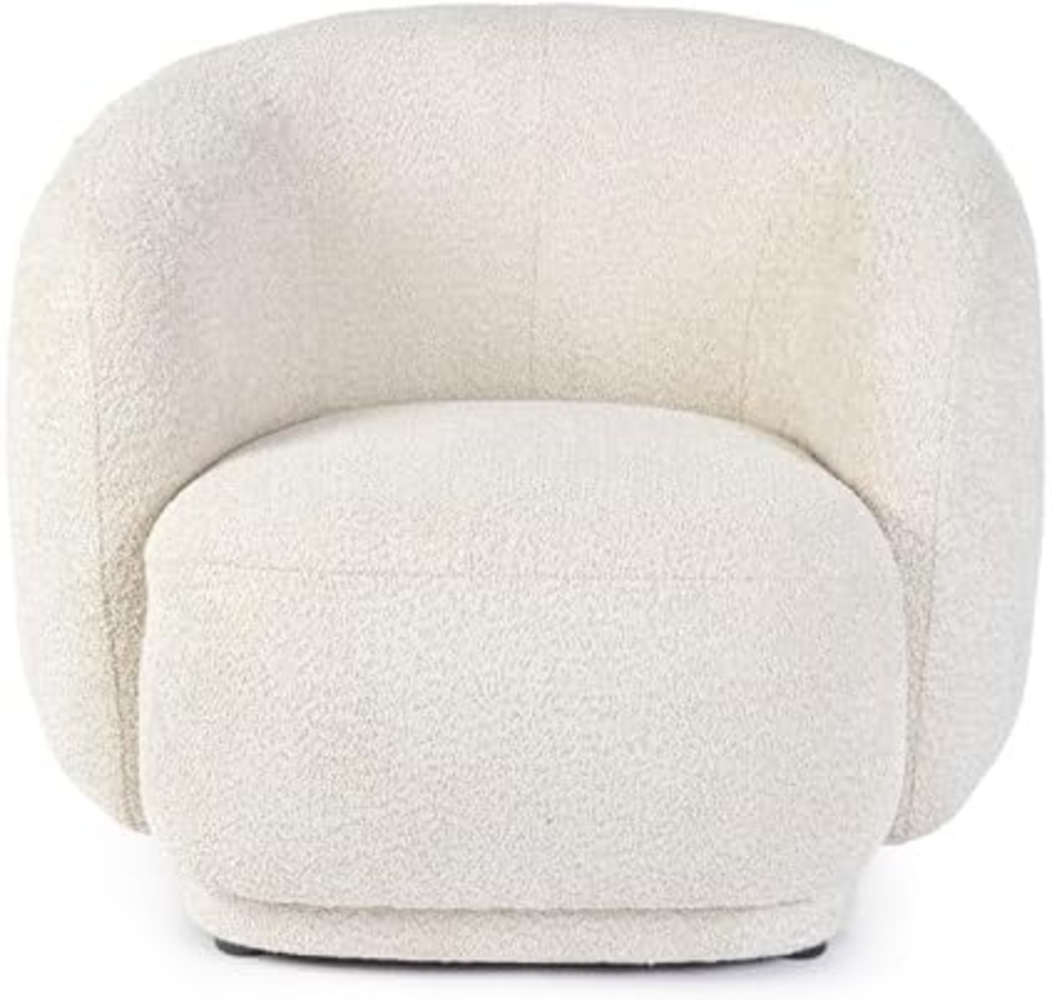 Sessel Tecla aus Boucle-Stoff, Natur Bild 1