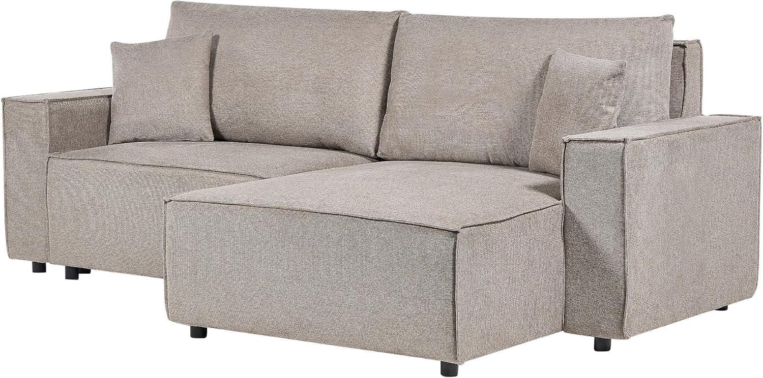 Ecksofa KARILA Taupe Linksseitig Bild 1