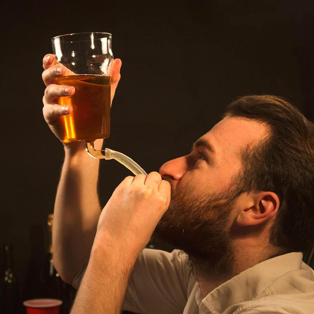 Bierglas - Pint Bong mit Strohhalm Bild 1