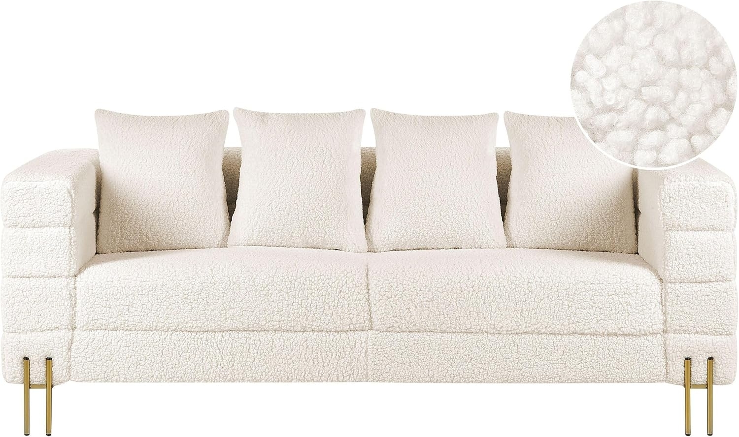 3-Sitzer Sofa Bouclé weiß GRANNA Bild 1