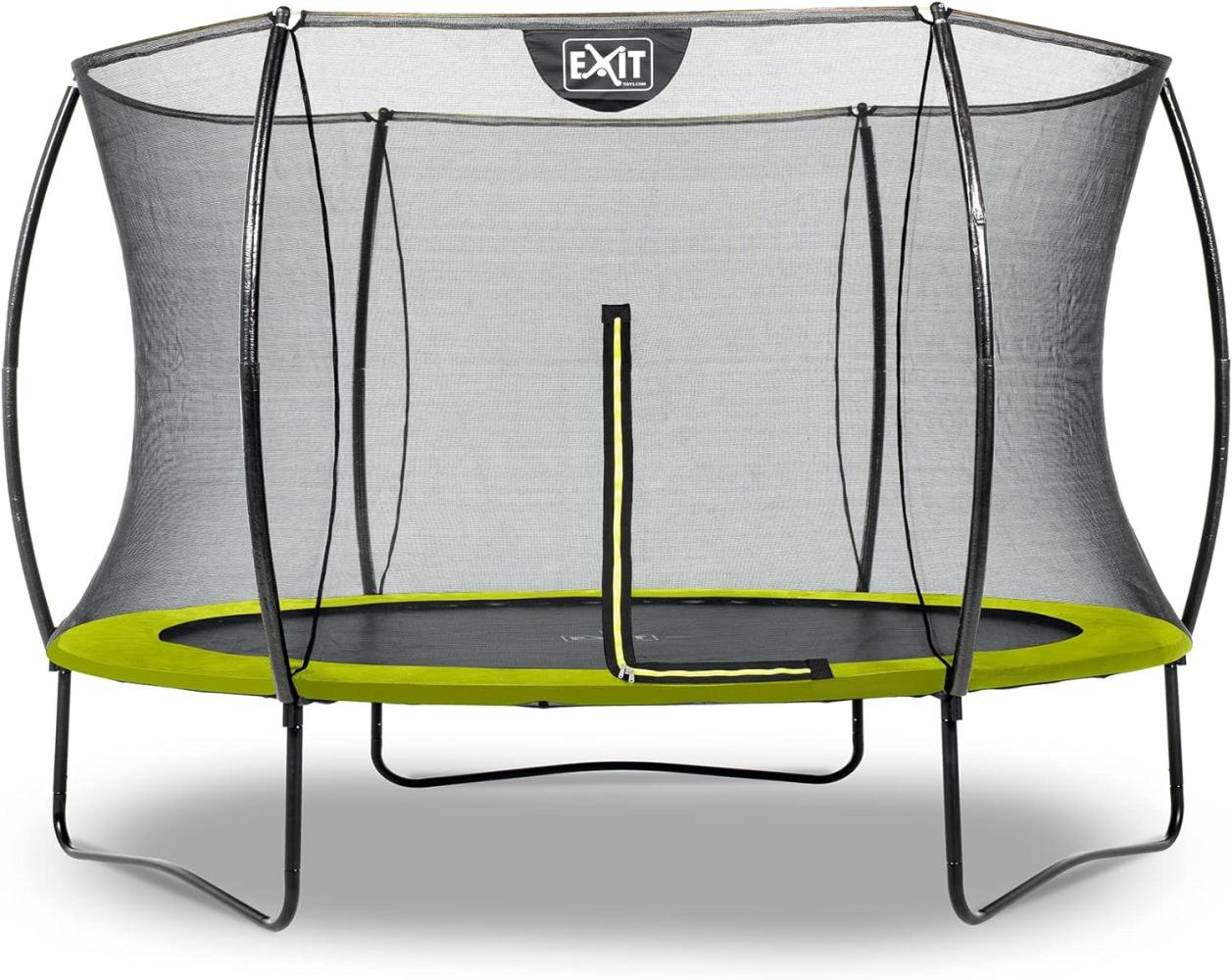 EXIT Trampolin Silhouette + Sicherheitsnetz Ø 305 cm Grün Bild 1