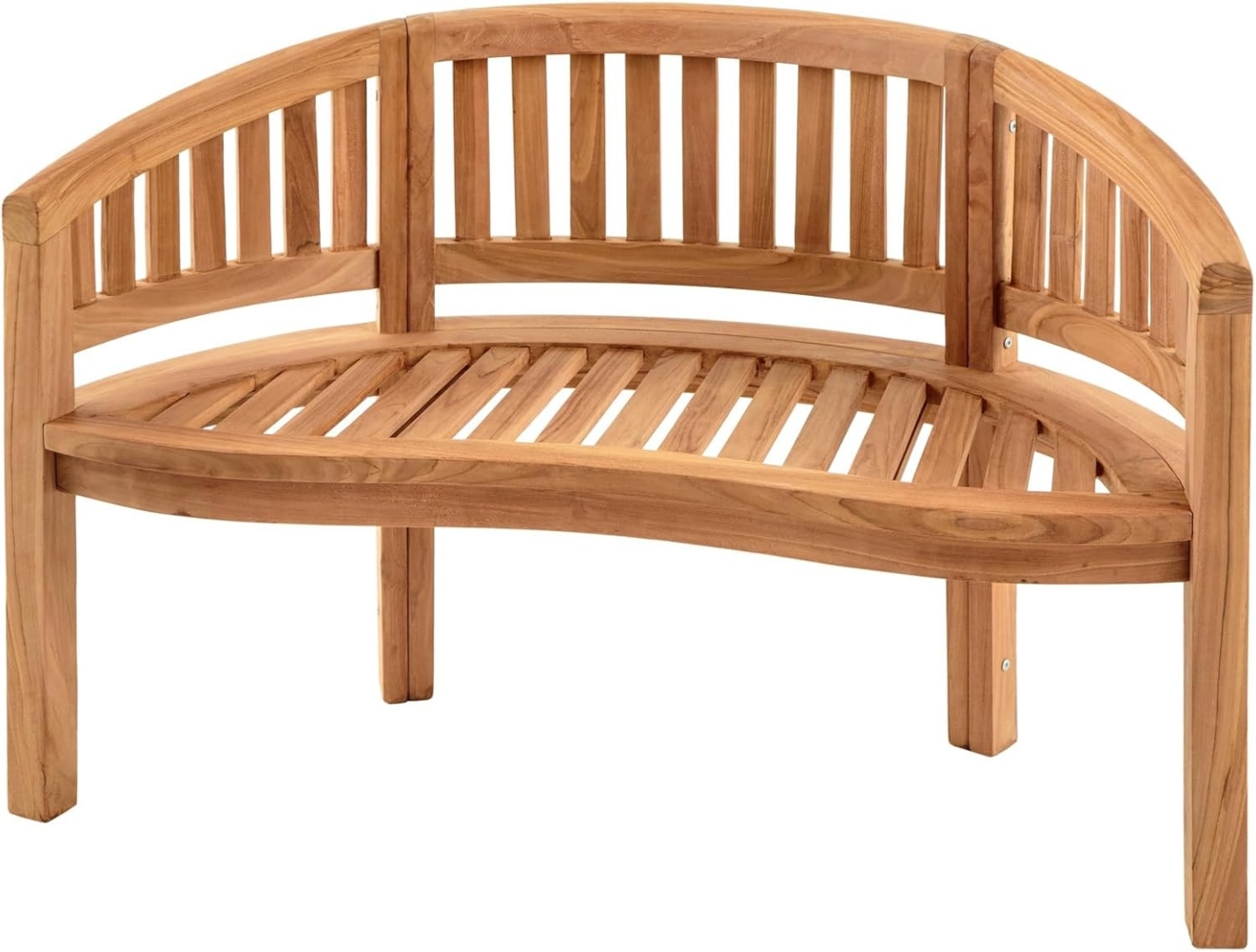 riess-ambiente Gartenbank EMPIRE TEAK 120cm natur (Einzelartikel, 1-St), Massivholz · wetterfest · Lehne · Maritim · Outdoor · Balkonmöbel Bild 1