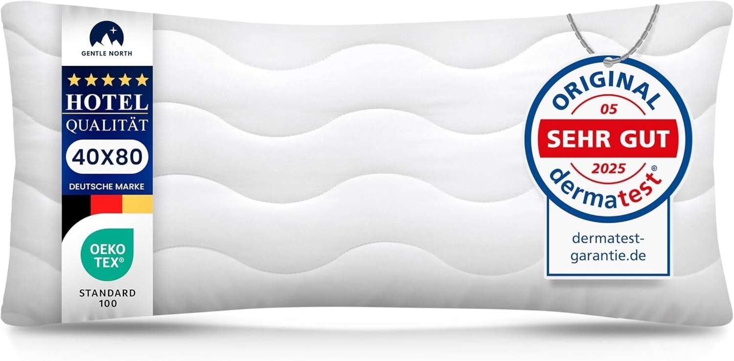 Gentle North Microfaserkissen Hochwertige Kopfkissen in Hotelqualität verschiedene Größen, Füllung: 100% Polyester, Seitschläfer, Rückenschläfer, Seitenschläfer, Bauchschläfer, 1- oder 2-tlg, Reißverschluss für Füllung, waschbar, Made in EU, allergiker... Bild 1