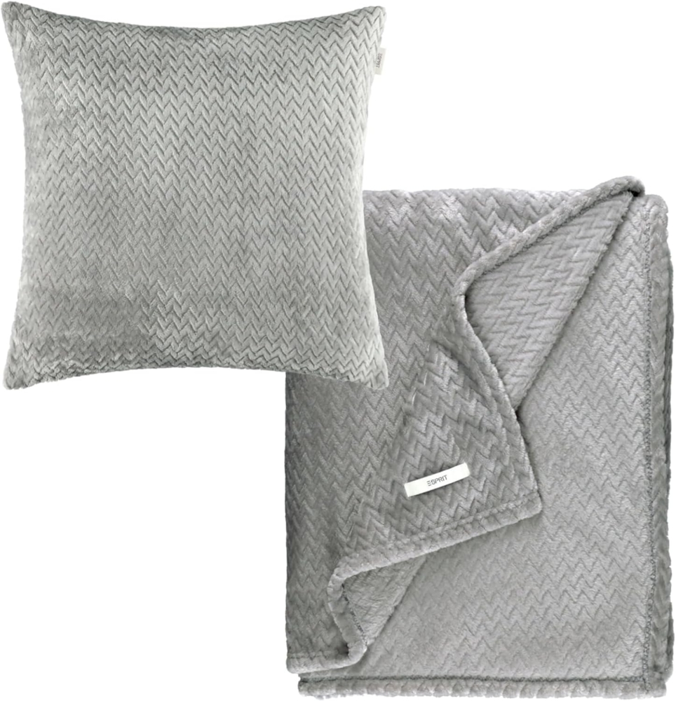 Esprit Tagesdecke COMFY-2 Wohndecke Set, 140 x 190 cm in Grau Bild 1