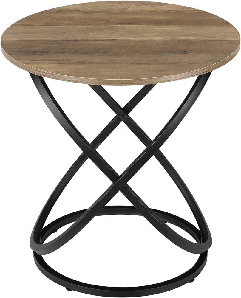 Beistelltisch Lumsden 61 x Ø 59 cm Metall Holzfarben en. casa Bild 1