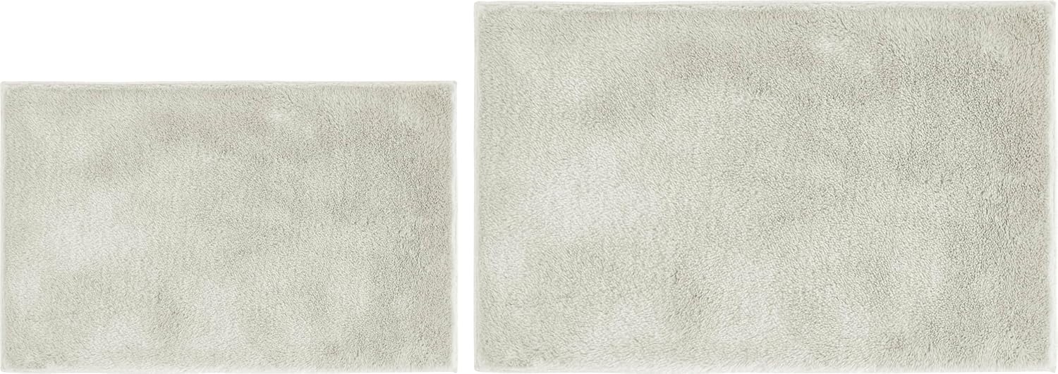 andiamo Badematte rutschfest Florida - Badezimmerteppich weich und flauschig - Badteppich rutschfest waschbar Duschvorleger Badvorleger für Badezimmer 2er Set 40x60 cm + 50x80 cm beige Bild 1