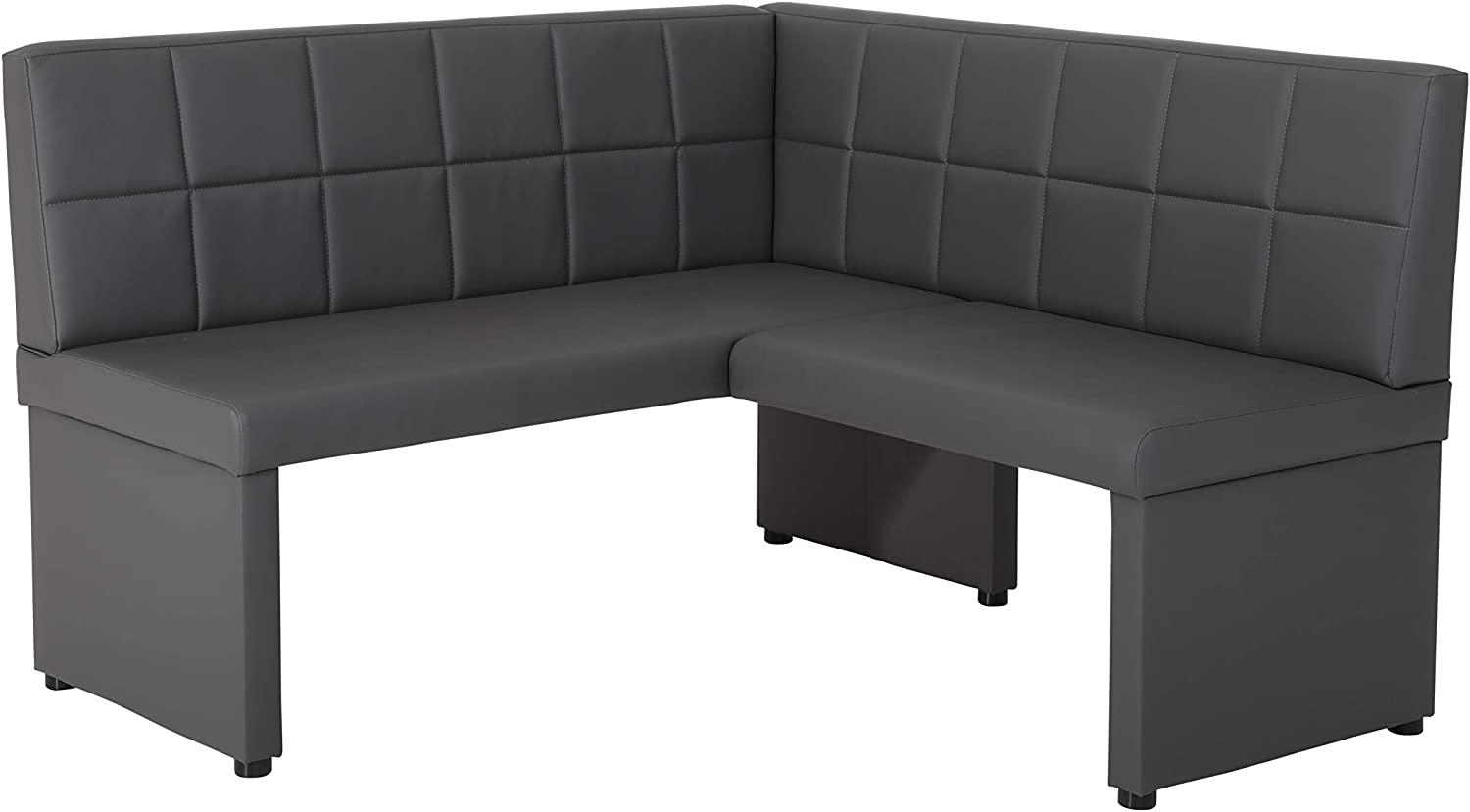 Eckbank Magda 140x140 cm Kunstleder Grau Bild 1