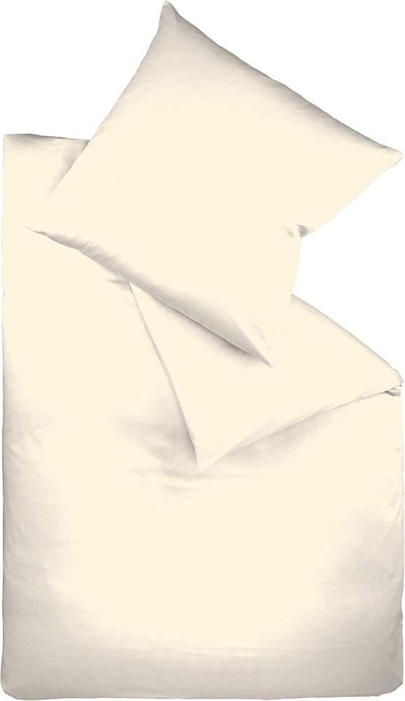 fleuresse Interlock Jersey Bettwäsche Colours 155x220 cm + 80x80 cm Creme Bild 1