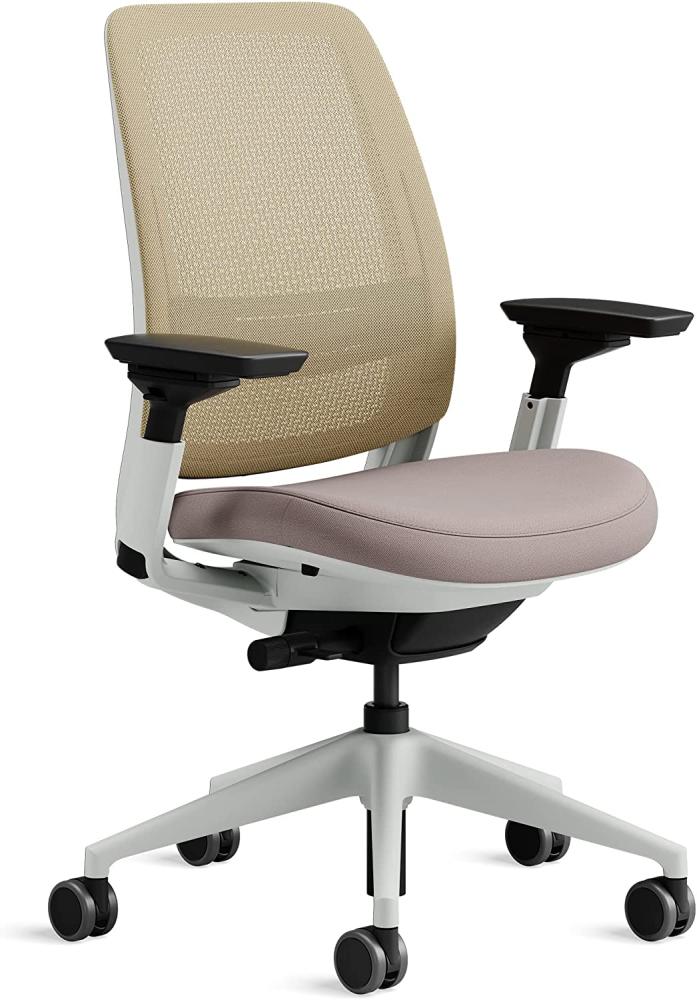 Steelcase Series 2 Bürostuhl mit Netzrücken in Beige und Sitzbezug in Linse Bild 1