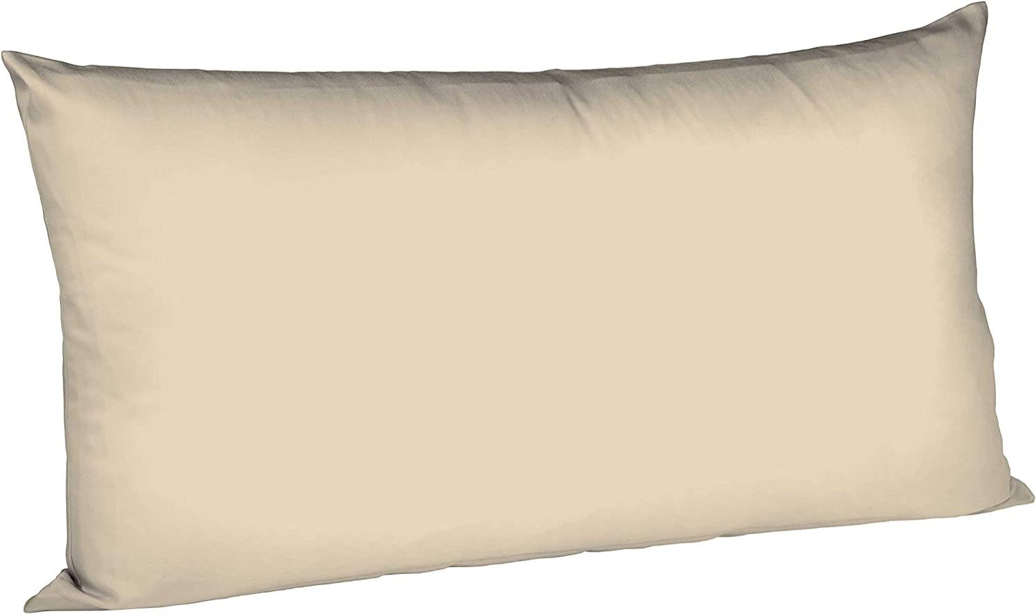 Fleuresse Interlock-Jersey-Kissenbezug uni colours, Farbe beige 2043 40 x 80 cm Bild 1