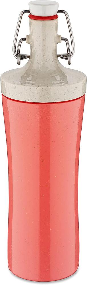 Koziol Trinkflasche Plopp To Go, Wasserflasche, Kunststoff-Holz-Mix, Nature Coral, 425 ml, 7796704 Bild 1