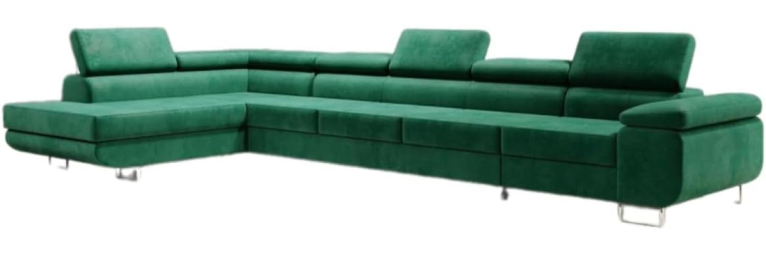 Designer Sofa Maxi mit Schlaf und Klappfunktion Grün Links Bild 1