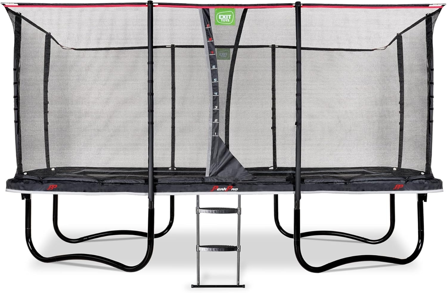 Exit Toys PeakPro trampoline fitness device (black rectangular 275x458 cm incl. safety net and ladder) Bild 1