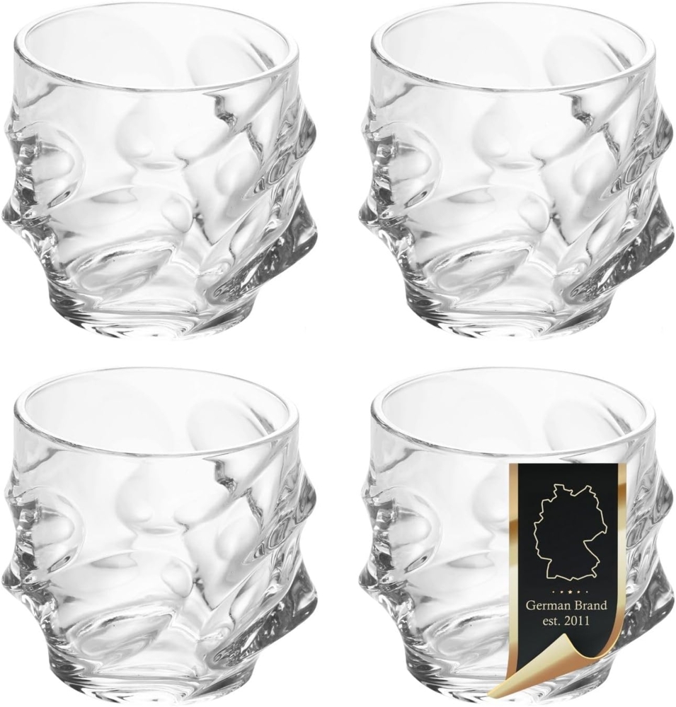 Intirilife Whiskyglas, Glas, Old Fashioned Whiskey Kristallglas Bild 1