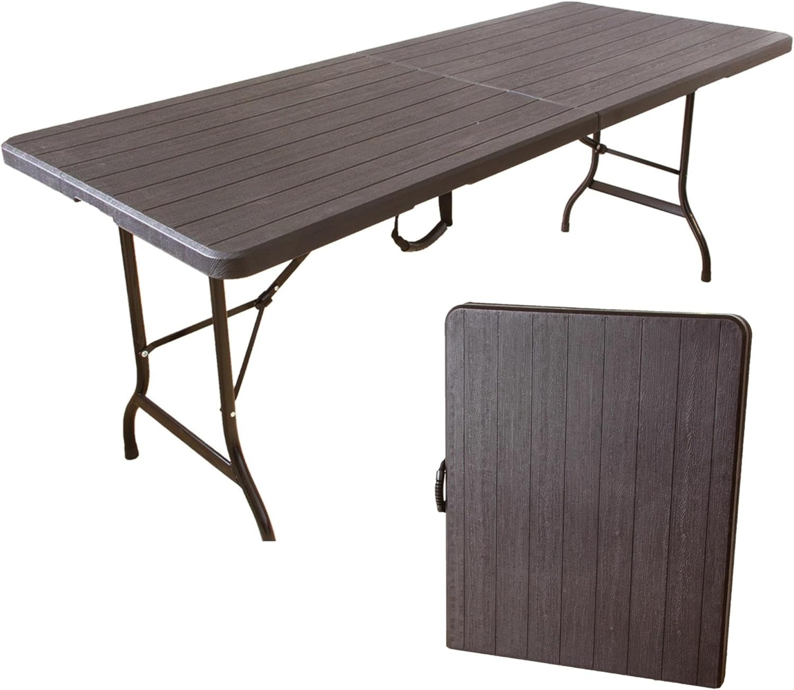 Bierzeltgarnitur Set mit 2x Bierbank und 1x Buffettisch, braun, klappbar Bild 1