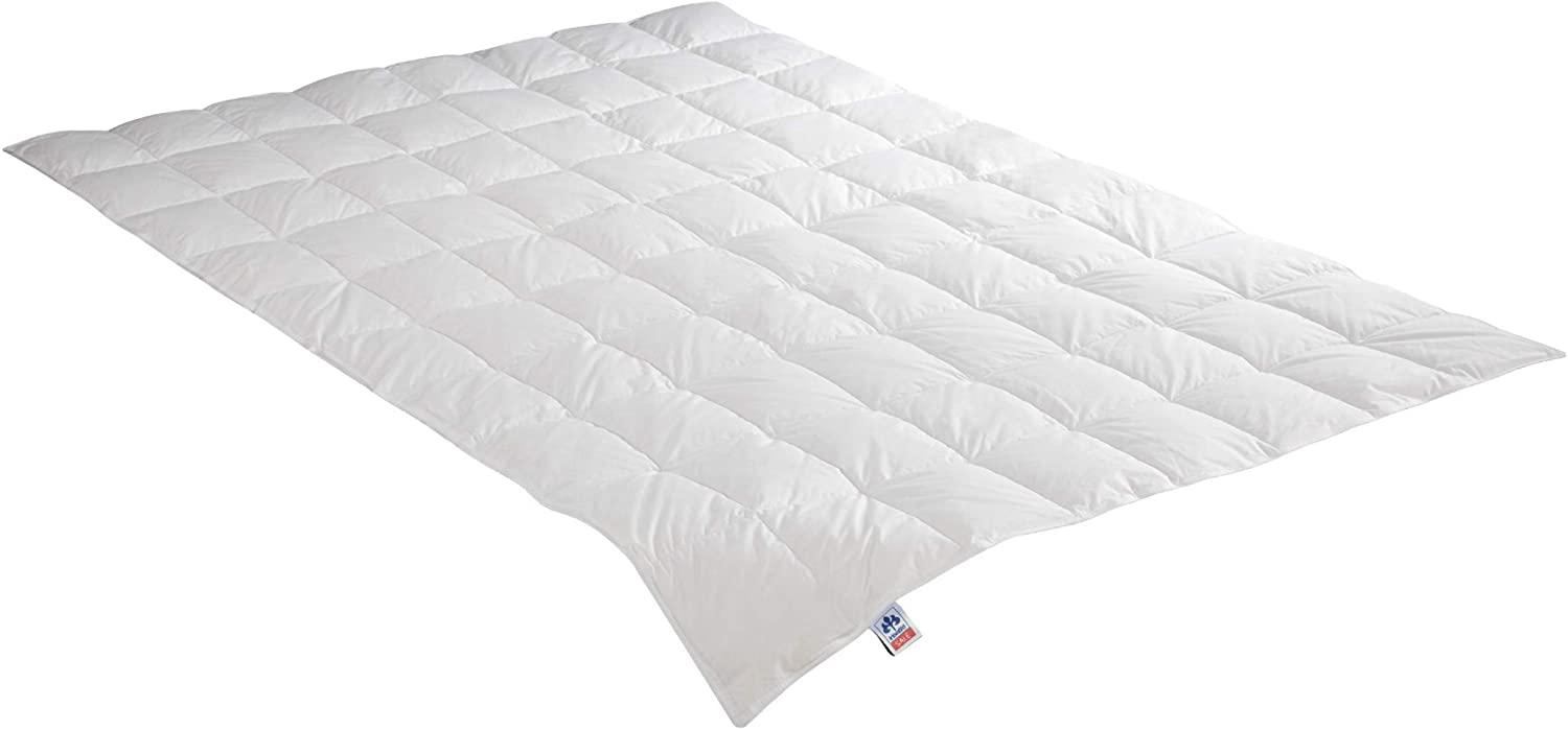Irisette Daunendecke Edda leichte Sommerdecke, aus 100% Baumwolle 90% Daunen, 10% Federn mit Aufbewahrungstasche, 155x220 cm, weiß Bild 1