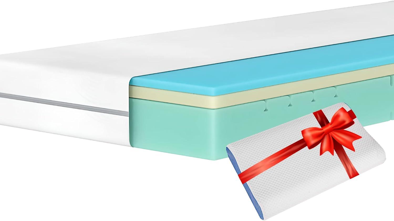 Comodita Duo S Matratze 90 x 200 x 18 cm – Beidseitig: hart & medium – 7 Zonen Kern für ergonomische Form – Atmungsaktiv – Matratzen geprüft & zertifiziert von Öko-Tex, TÜV, ISO –Made in Europe Bild 1