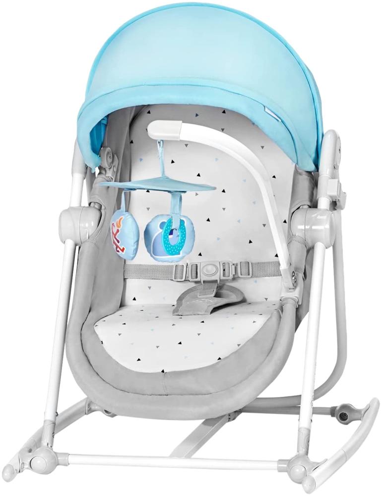 Kinderkraft 5-in-1 Babywippe UNIMO Hellblau und Grau Bild 1