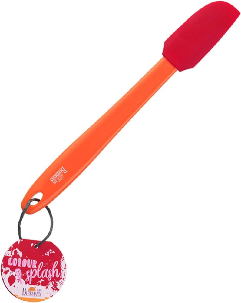 Birkmann Mini Teigschaber Colour Splash, Küchenschaber, Schaber, Silikonkopf mit Kunststoffgriff, Rot, 27 cm, 421738 Bild 1