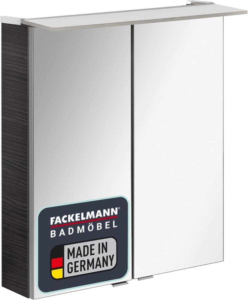 Fackelmann B.PERFEKT LED Spiegelschrank 60 cm breit, Anthrazit Bild 1