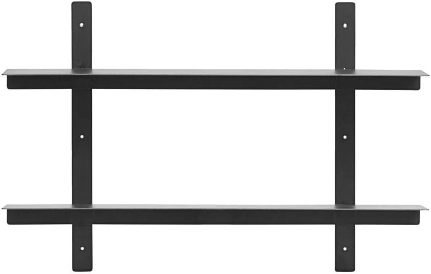 Regal Tag aus Eisen in Schwarz mit zwei Ablagen Bild 1