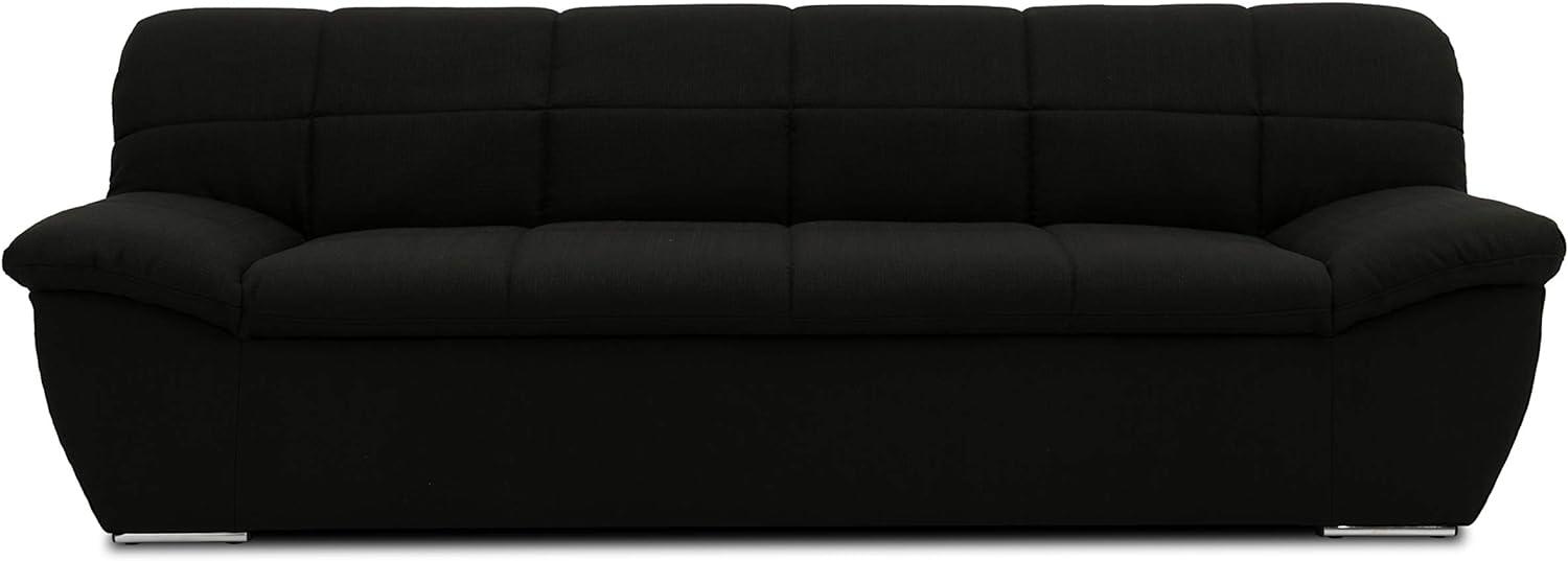 DOMO Collection Splash Sofa, 3-Sitzer Couch - Garnitur - 232 x 96 x 76 cm, 3er Polster schwarz Bild 1