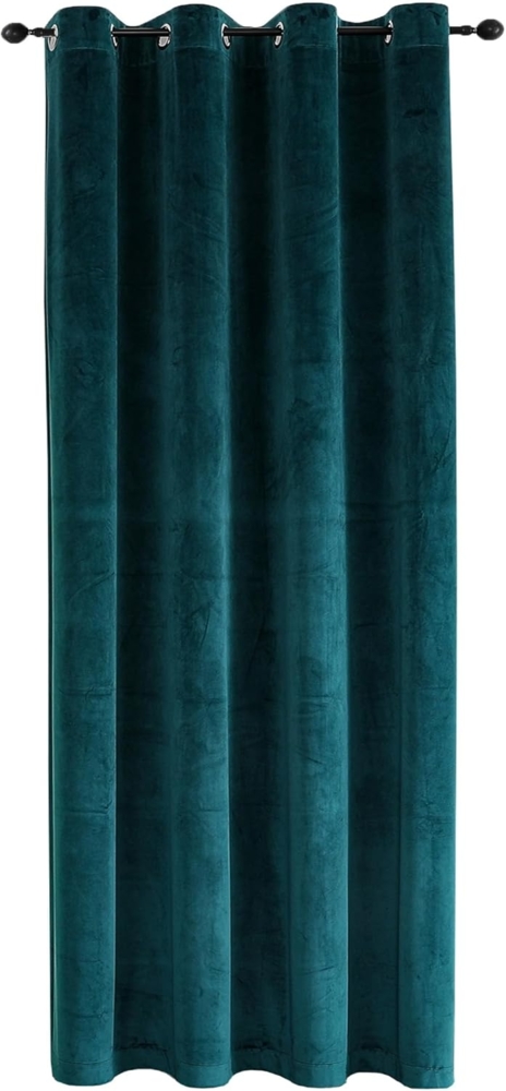 Haus und Deko Gardine Vorhang Ösen 140x175 cm Verdunkelung Samt weich blickdicht Gardine, Ösen (1 St), Polyester Bild 1